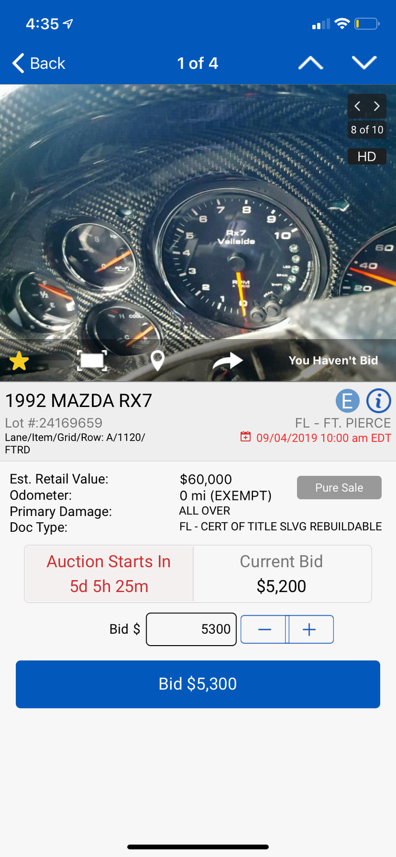 Illustration for article titled HOLY SHIT THERE IS A VEILSIDE FORTUNE RX-7 FOR SALE ON COPART!!!